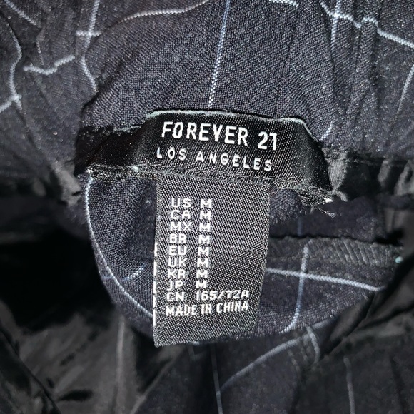 plaid high waisted dress shorts (M) - Picture 3 of 4